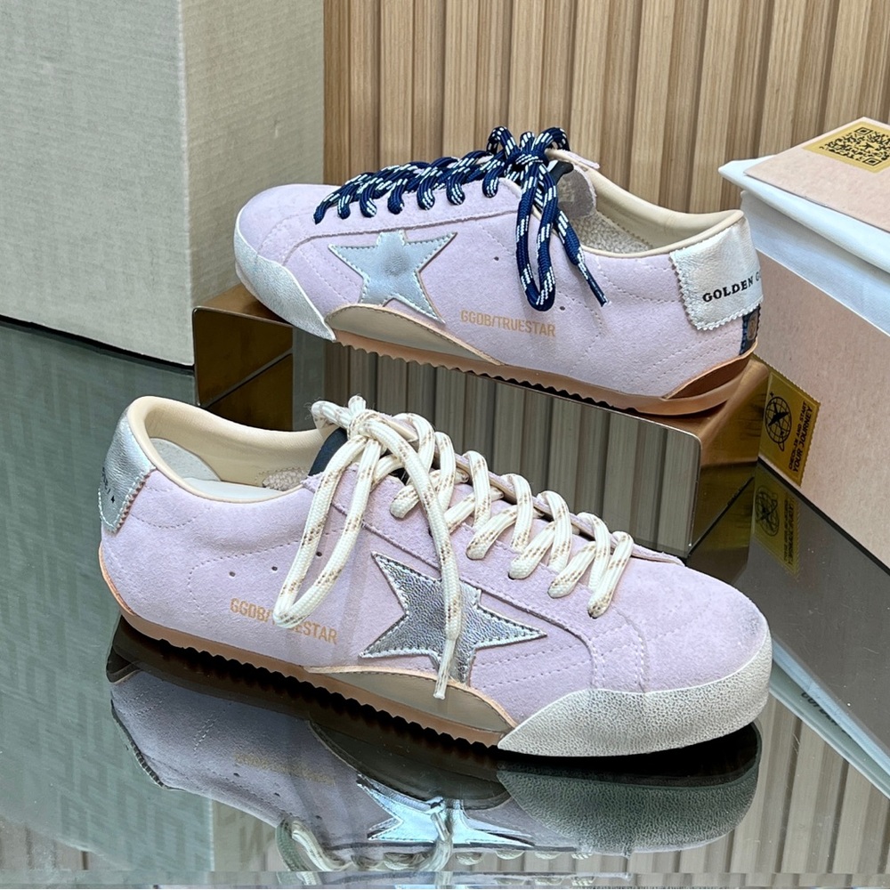 Golden Goose purple flat shoes, platform shoes